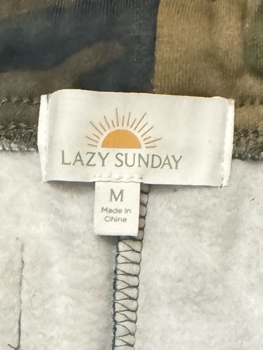 Women’s Lazy Sunday Wide Leg Camouflage Sweatpants - Picture 5 of 5